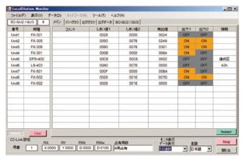 接続センサ情報一覧