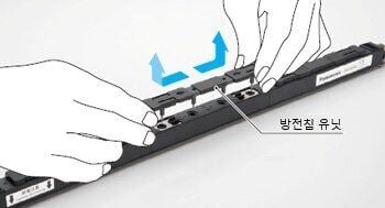 ユニット化で放電針の交換が簡単