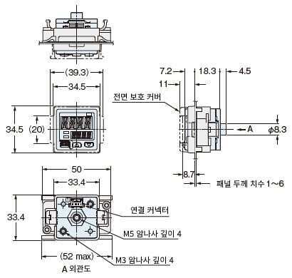 DP-10□-M(-P)との装着図