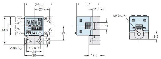 MS-DP1-FM DP-10□-M(-P)와의 장착도