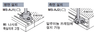 평면 · 측면 어느쪽에서나 설치 가능