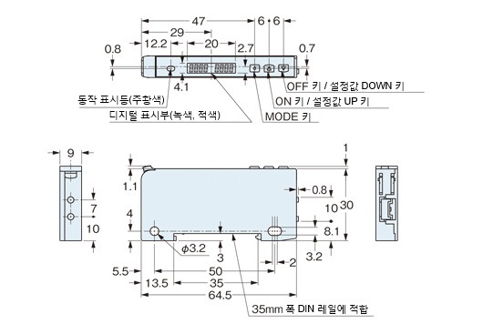 FX-101□/FX-102□ 구제품(2007년 11월 이전 생산분)의 형상