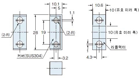 FR-KZ50H 부속 설치 브래킷(MS-FD-2) 장착도