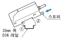 DIN 레일을 사용하는 경우