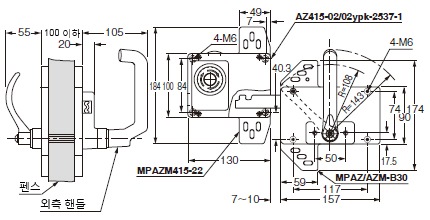 AZ415-02/02ypk-2537-1・설치 브래킷 세트 조합 시