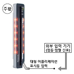 다양한 용도로 사용하고, 장치를 심플하게 완성 [대형 어플리케이션 표시등]