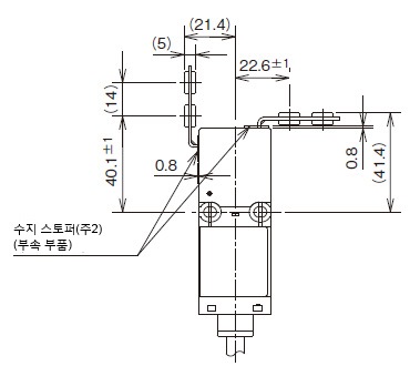 L자 타입 액추에이터(SG-K12) 사용 시