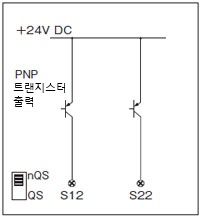 PNP 트랜지스터 출력의 배선 예